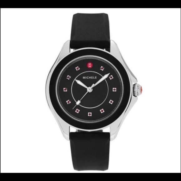 Michele Accessories - michele black jelly watch.